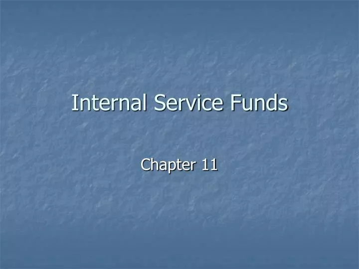 internal service funds