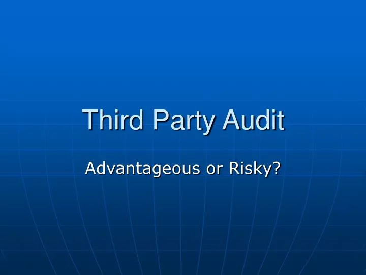 third party audit