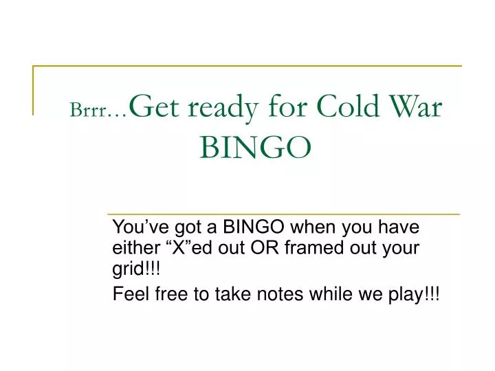 brrr get ready for cold war bingo