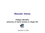 Binocular Stereo - slide 1