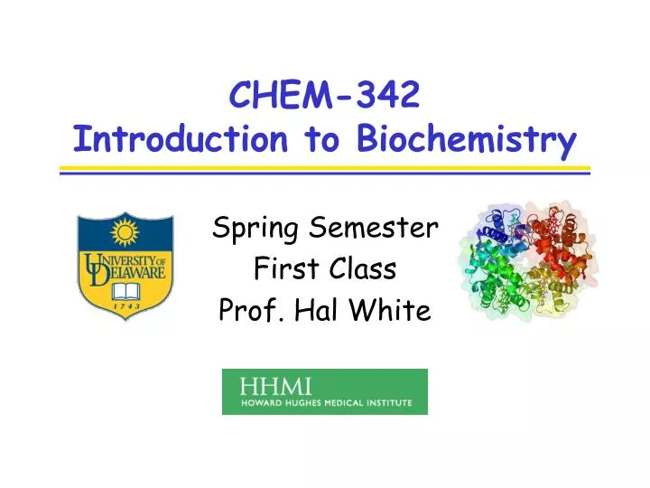 chem 342 introduction to biochemistry