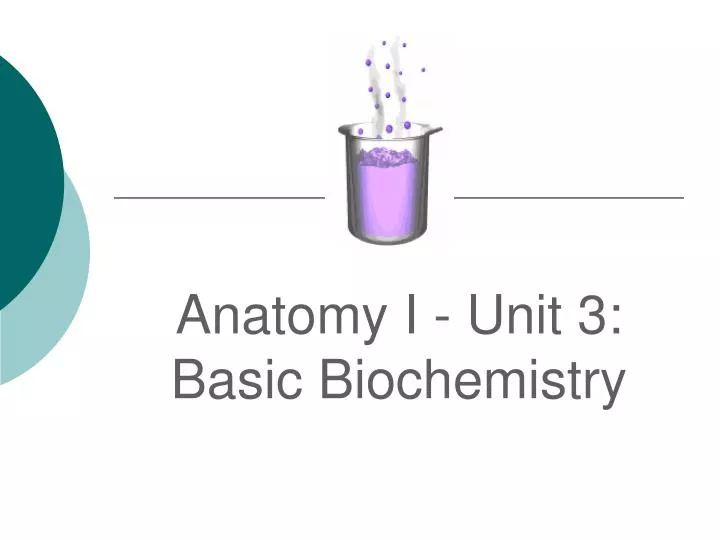 anatomy i unit 3 basic biochemistry