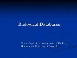 Biological Databases