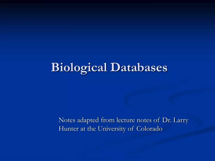 biological databases