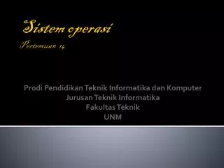 sistem operasi chapter 14