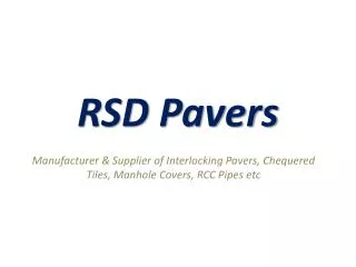 RSD Pavers