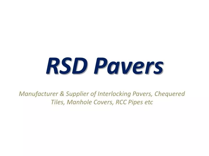 rsd pavers