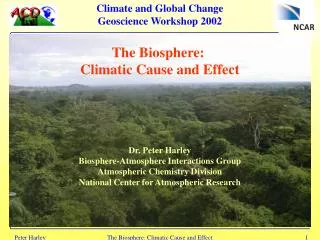 The Biosphere: Climatic Cause and Effect