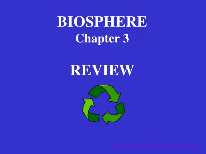 biosphere chapter 3 review