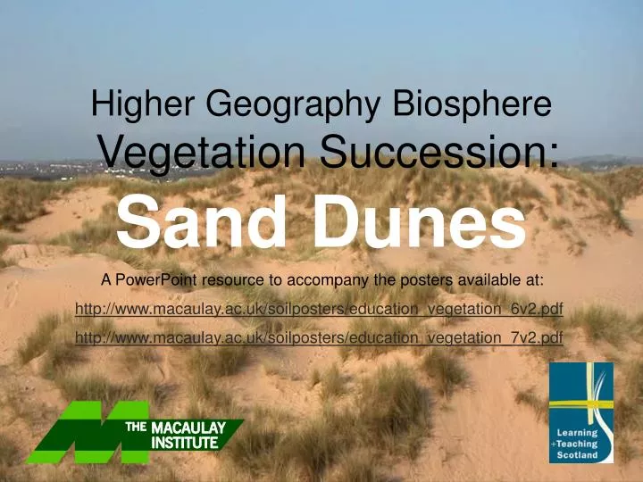 higher geography biosphere vegetation succession sand dunes