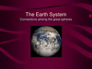 The Earth System Connections among the great spheres