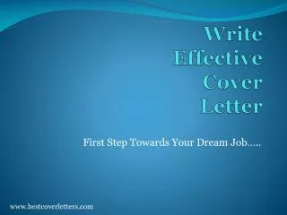 Sample cover letters