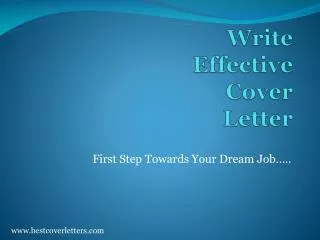 Sample cover letters