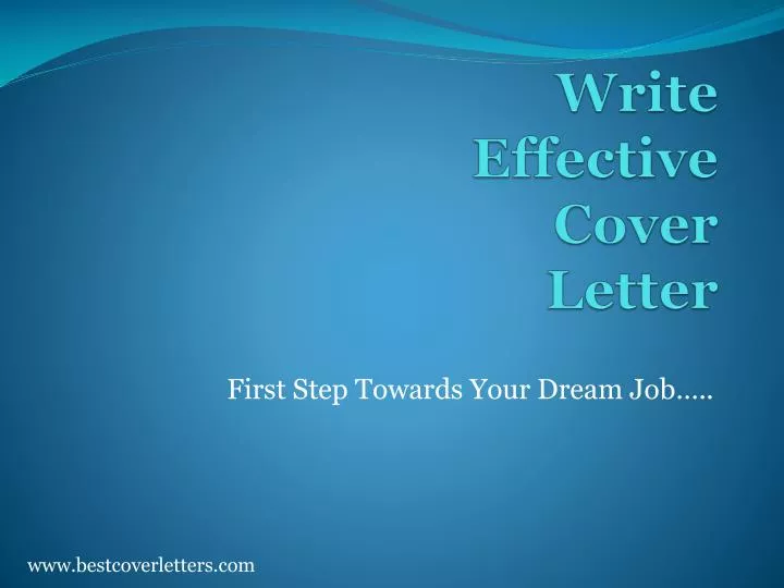 write effective cover letter