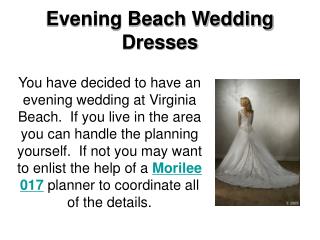 Evening Beach Wedding Dresses