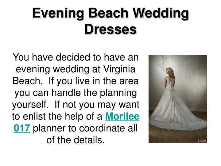 evening beach wedding dresses