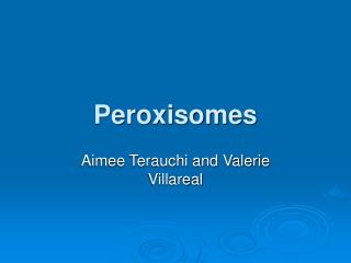Peroxisomes