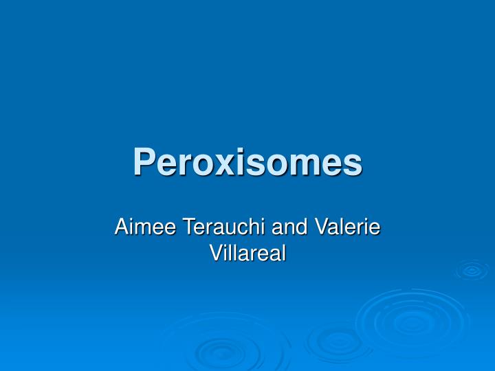 peroxisomes