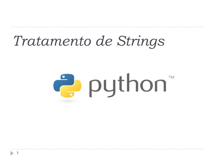 tratamento de strings