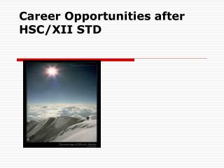 Career Opportunities after HSC/XII STD