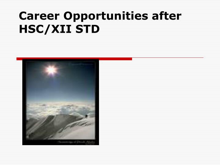 career opportunities after hsc xii std