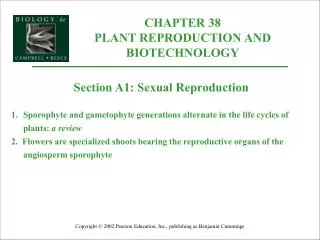 CHAPTER 38 PLANT REPRODUCTION AND BIOTECHNOLOGY
