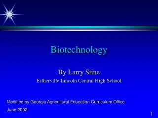 Biotechnology