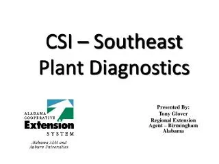 CSI – Southeast Plant Diagnostics