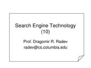 Search Engine Technology (10)