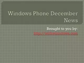 Summary of Windows Phone Homebrew or Jailbreak Apps