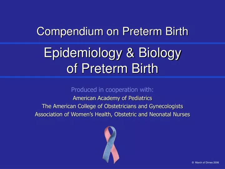 compendium on preterm birth