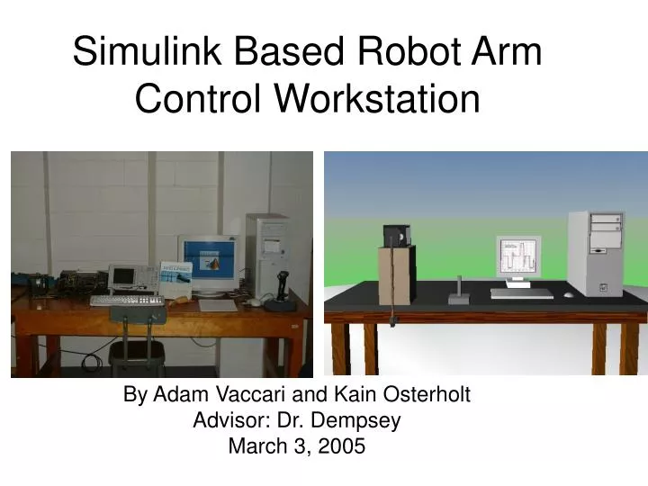 simulink based robot arm control workstation
