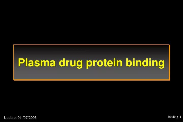 plasma drug protein binding