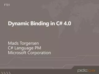 Dynamic Binding in C# 4.0