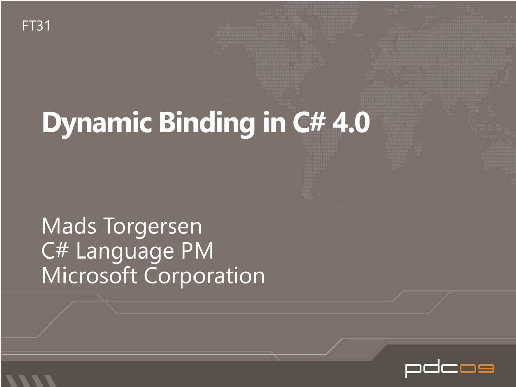 Ppt dynamic binding in c 4 0 powerpoint presentation free download