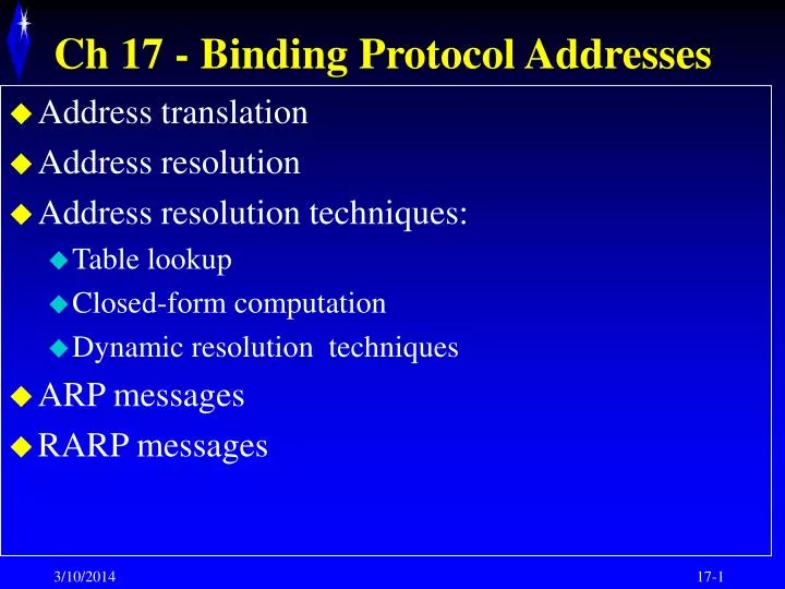 ch 17 binding protocol addresses