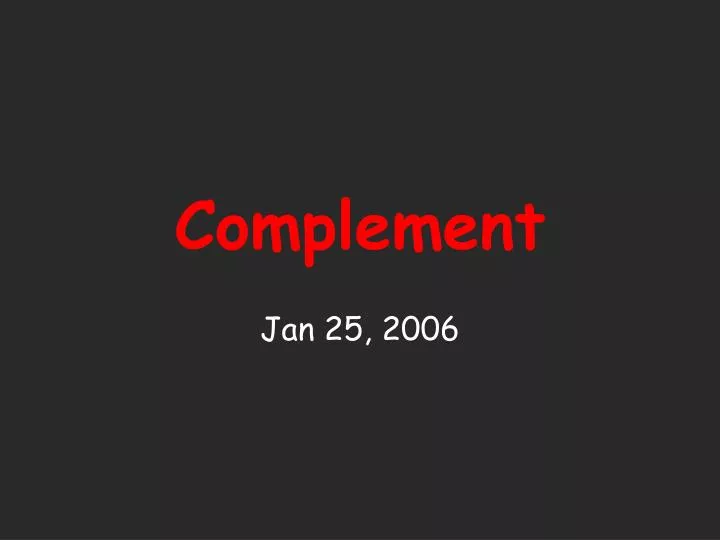 complement