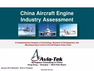 China Aircraft Engine Industry Assessment