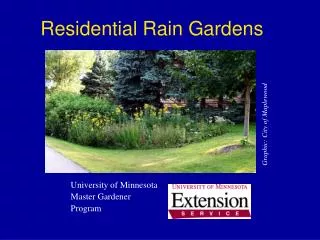 Residential Rain Gardens