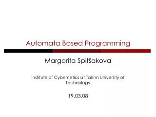 Automata Based Programming
