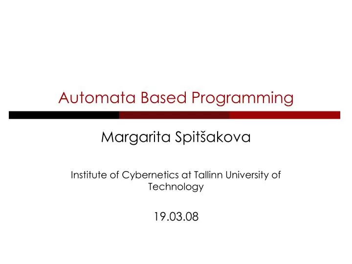 automata based programming