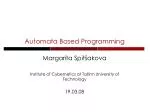 Automata Based Programming - slide 1
