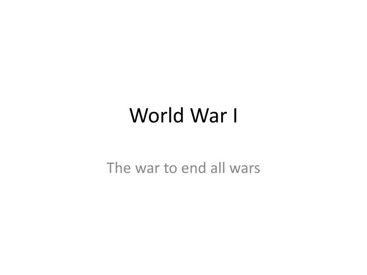 world war i