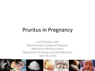 Pruritus in Pregnancy