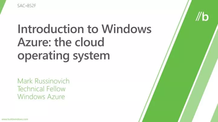 introduction to windows azure the cloud operating system