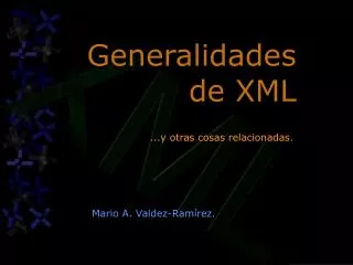 Generalidades de XML