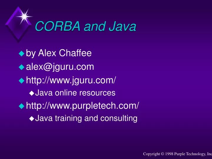 corba and java
