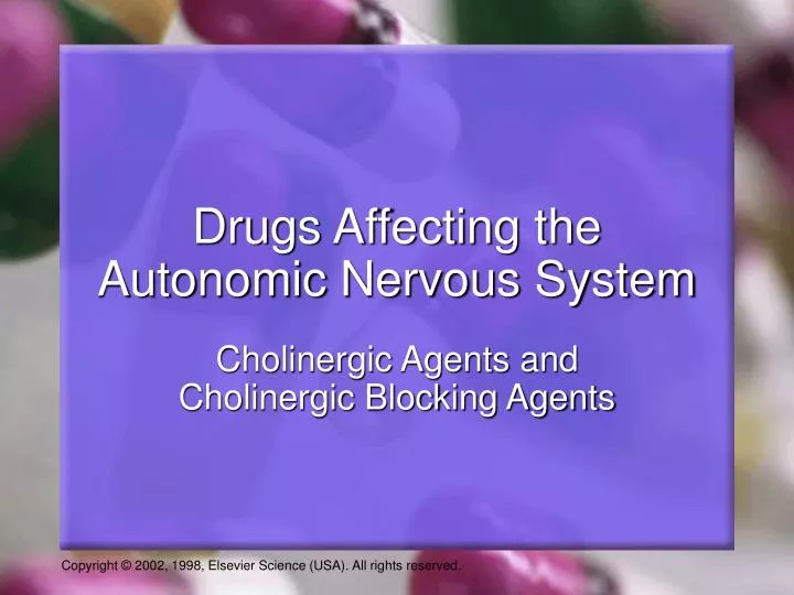 drugs affecting the autonomic nervous system