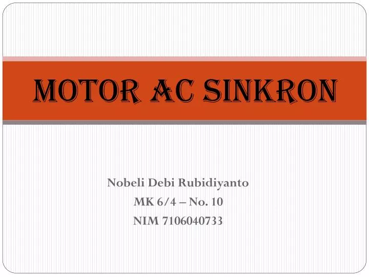 motor ac sinkron