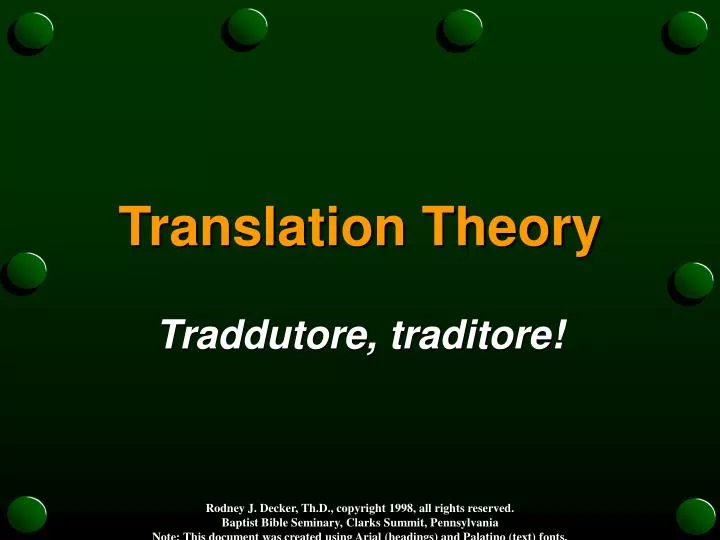 translation theory